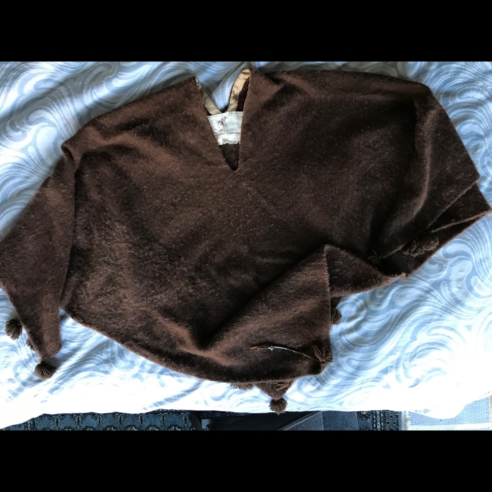 Cashmere poncho Carolyn  Roumeguere for beguelin